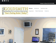 Tablet Screenshot of goldsmithchiropractic.com